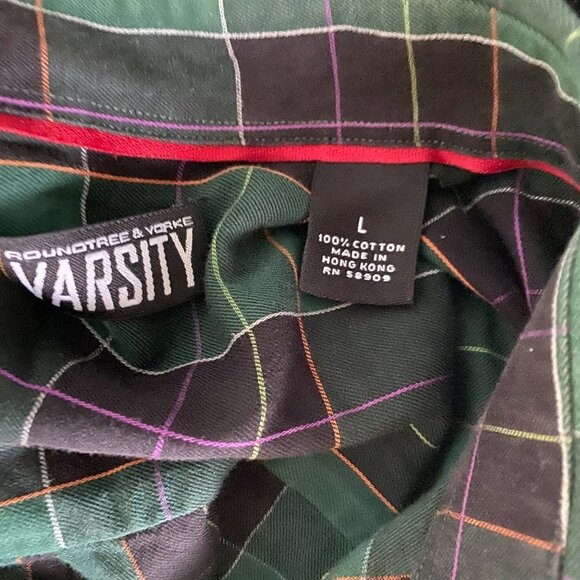 Roundtree and Yorke Varsity Long Sleeve Button Down Shirt Large - Picture 8 of 11